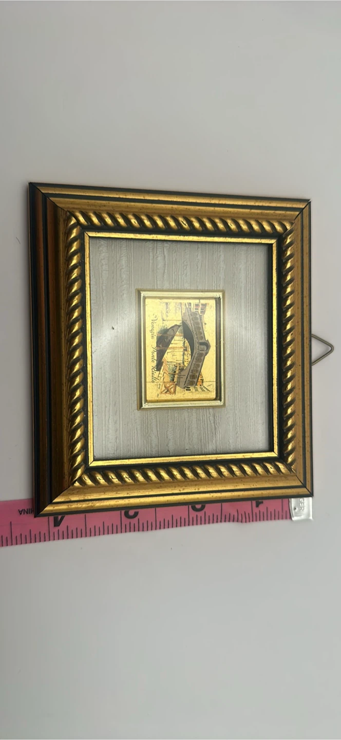 Vtg Miniature “Venezia - Ponte Rialto” 23kt Gold Leaf W/COG - photo 5