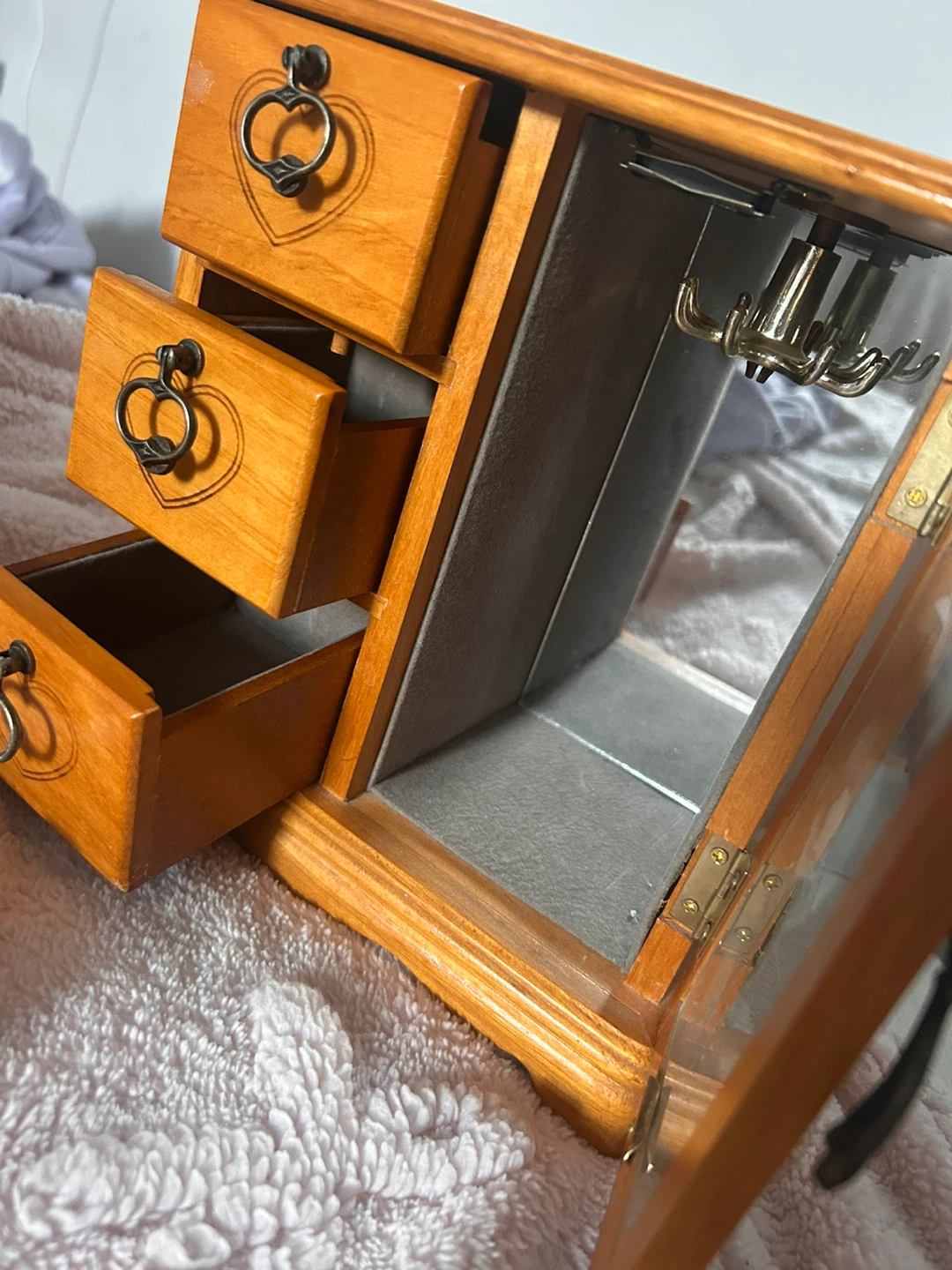 Wooden Jewellery Box with Drawers - photo 2