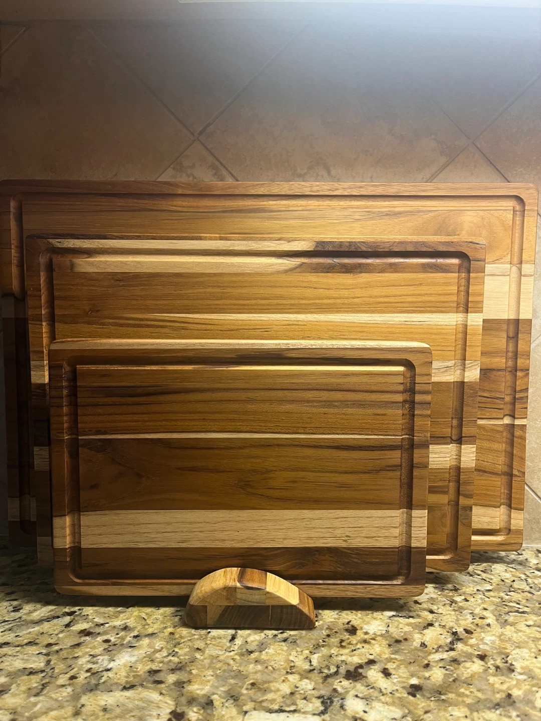 Teak Wood Cutting Board Set