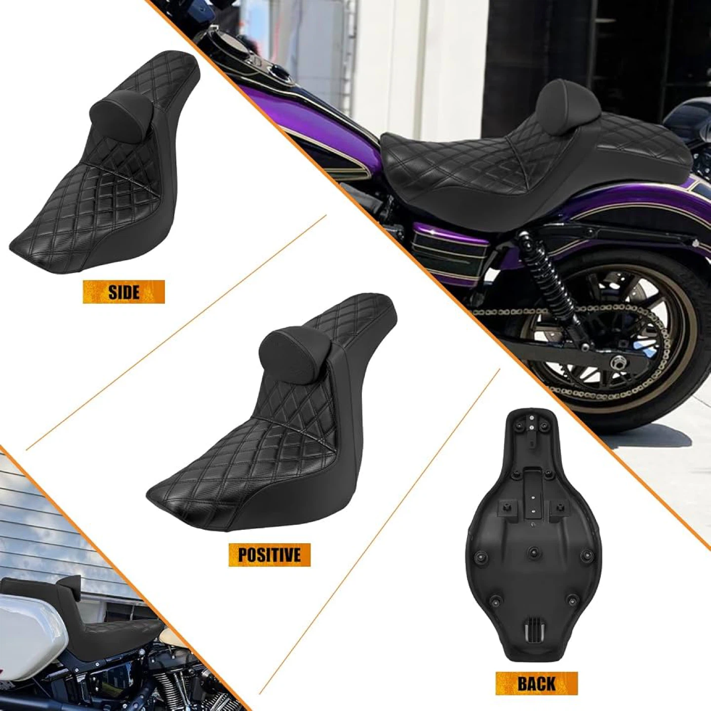Backrest Harley Softail Low Rider FXLR FXLRS Sport Glide - photo 3