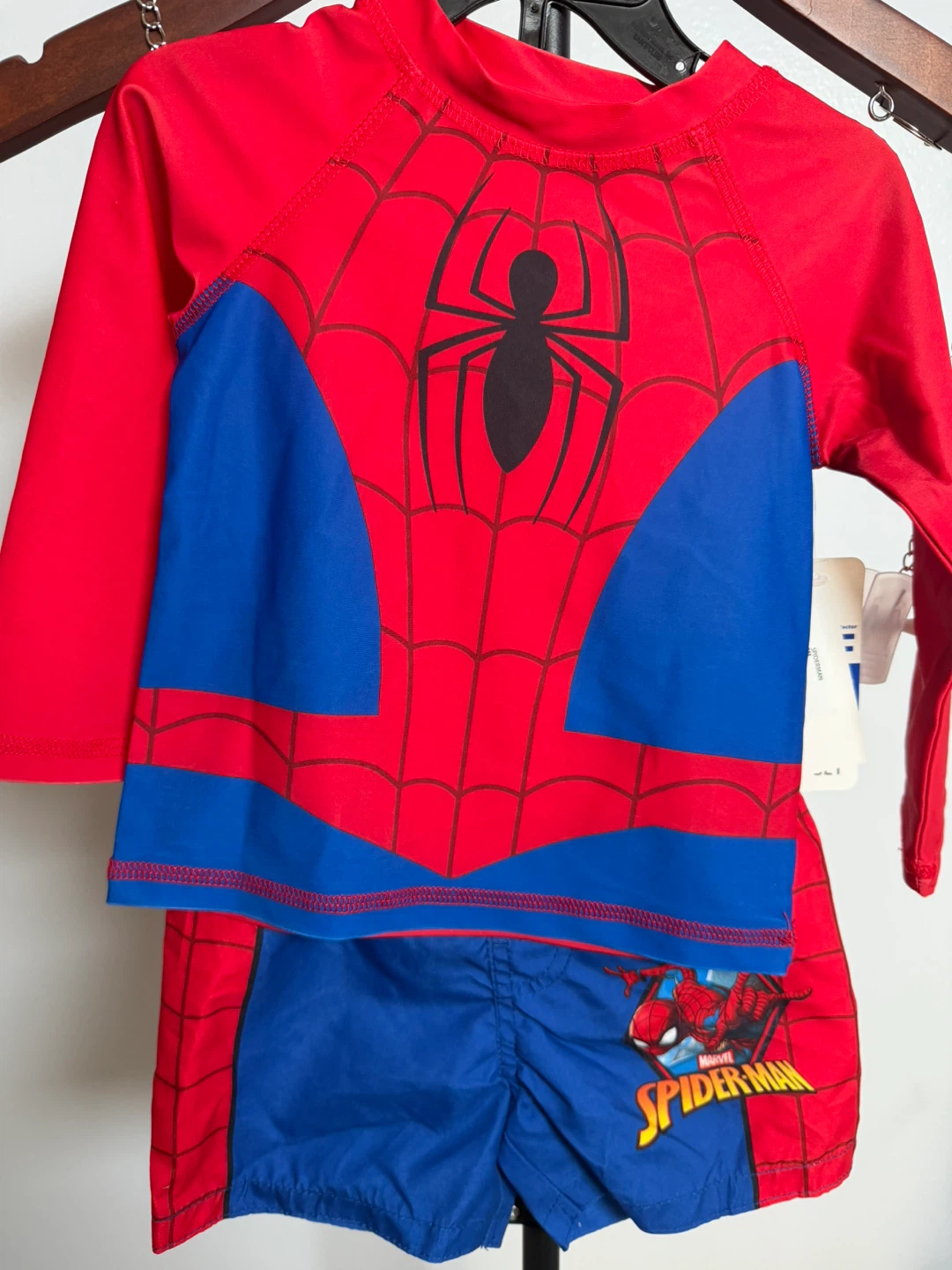 Marvel Spiderman Rash Guard Swim Set various sizes