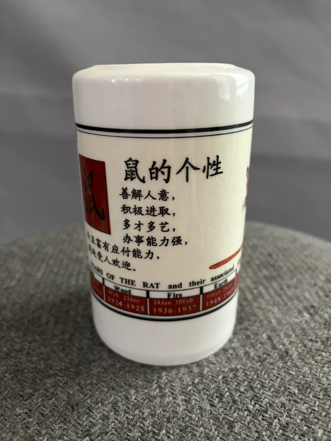 🏈 Year of the Rat Decorative Ceramic Cup - photo 3