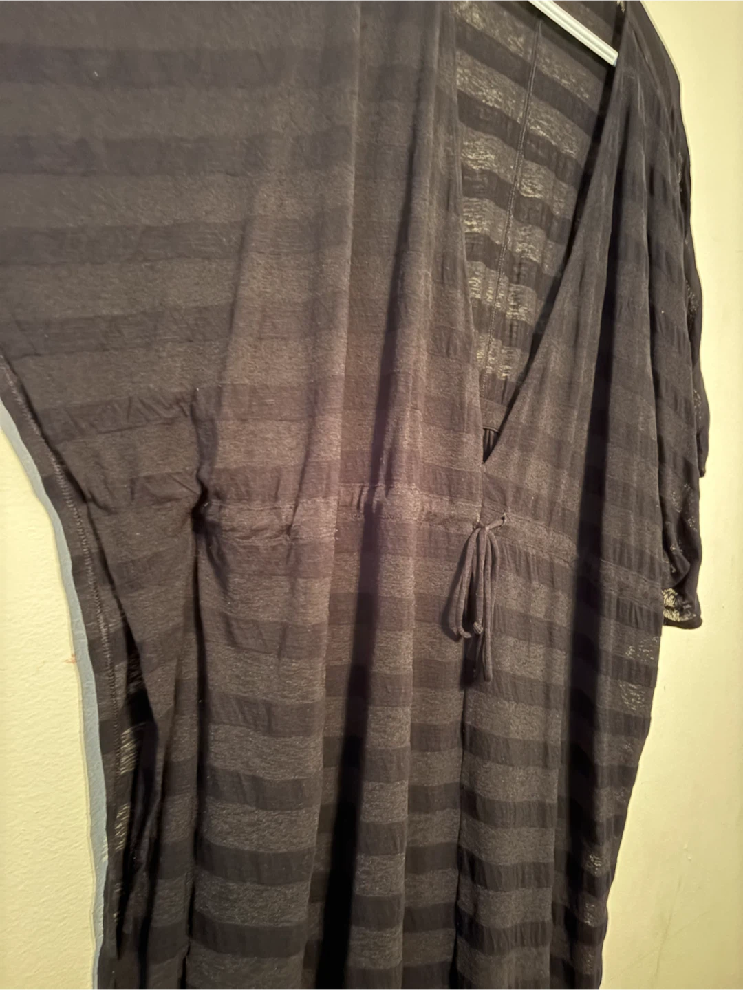 🏈 Joe Fresh+ Black Striped Cover-Up 3X - photo 2