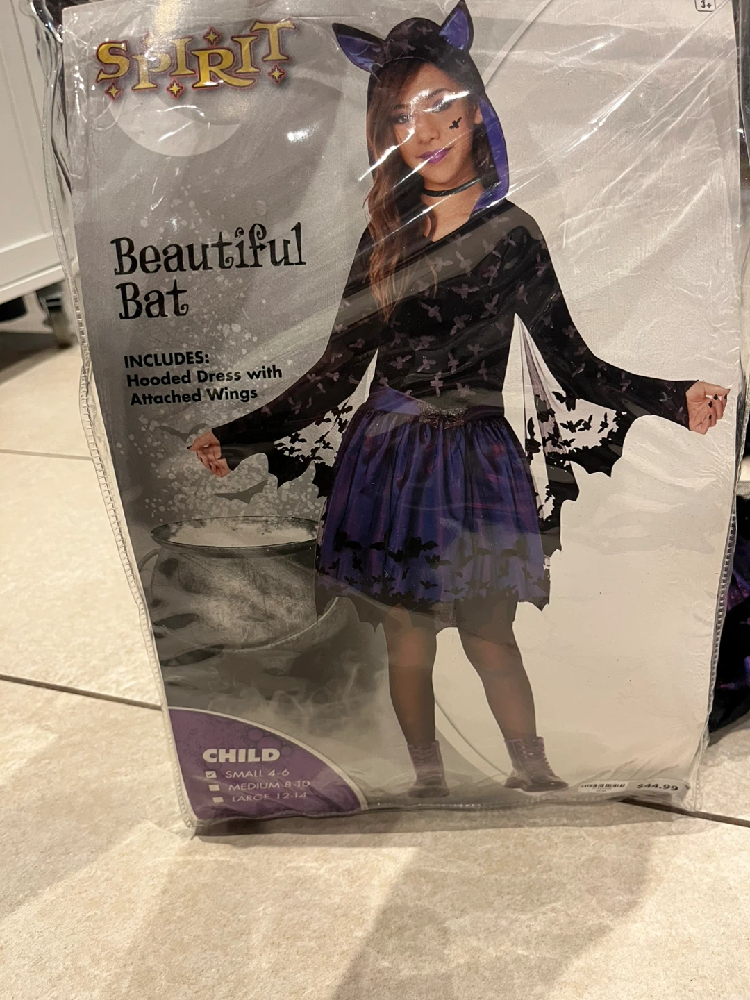 Spirit Halloween Beautiful Bat Costume Size Small
