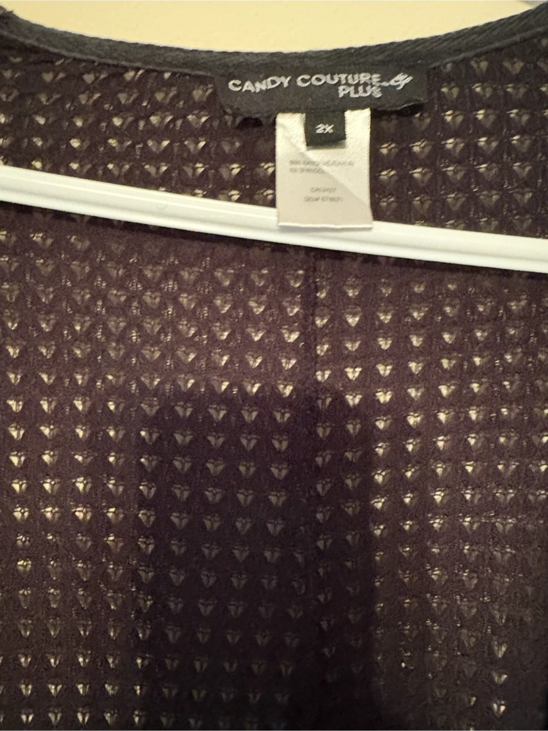 🏈 Candy Couture Plus Black Open-Front Cardigan - photo 2