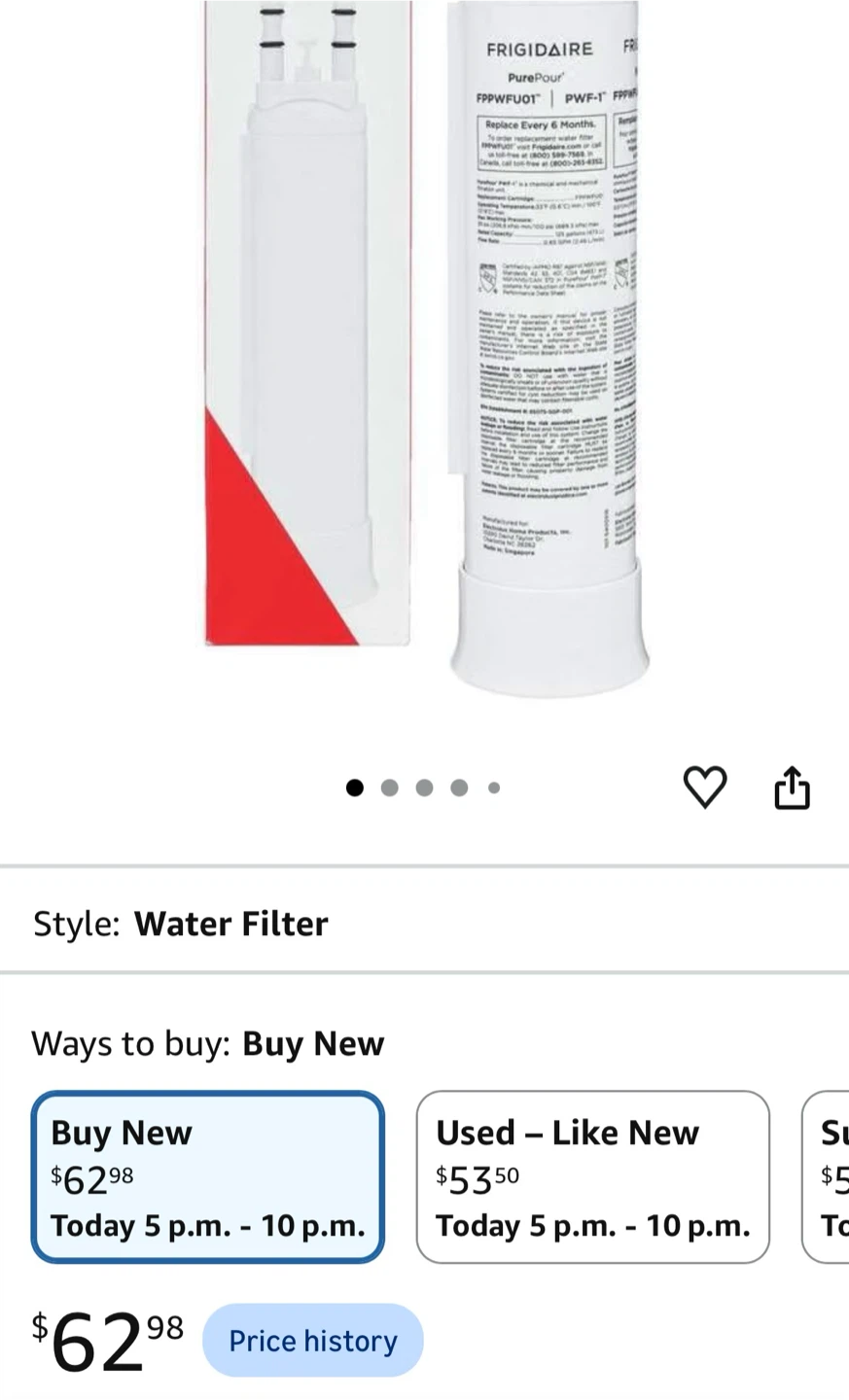 Frigidaire PurePour PWF-1 Water & Ice Refrigerator Filter - photo 3