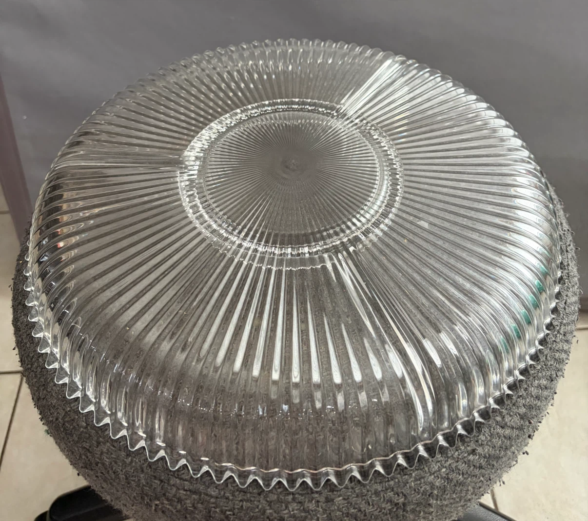 🏈  Vintage Clear Glass Divided Serving Tray - photo 2