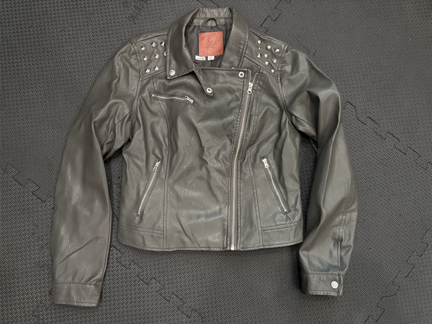 Beverly Hills Polo Club Faux Leather Studded Jacket