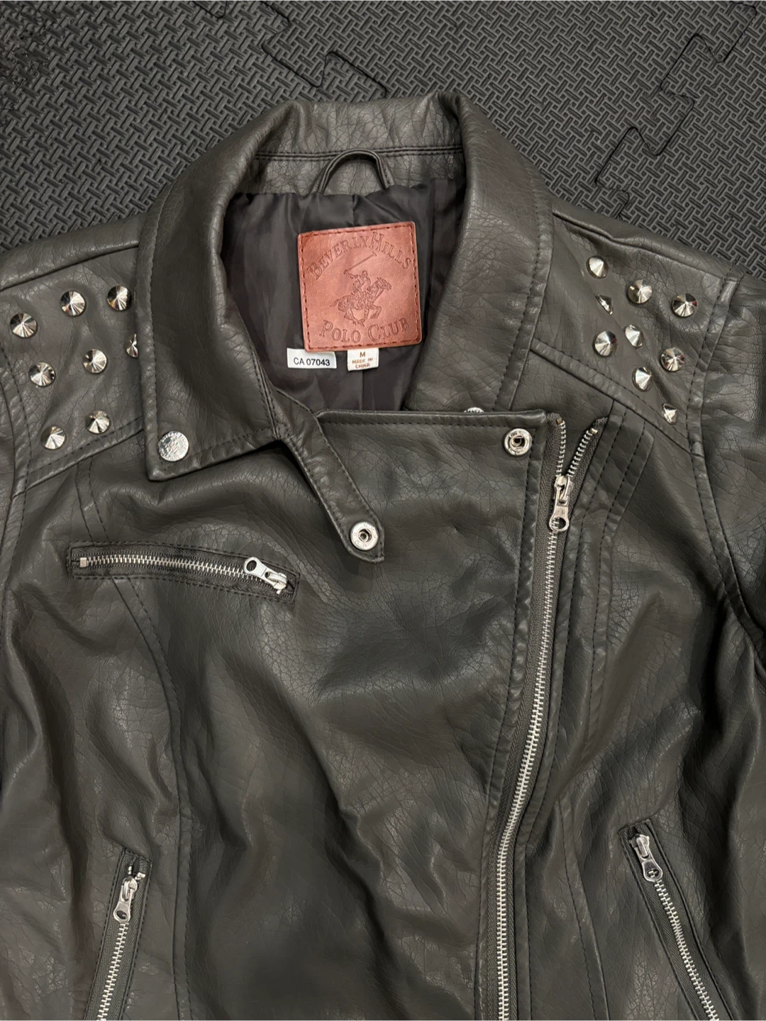 Beverly Hills Polo Club Faux Leather Studded Jacket - photo 2