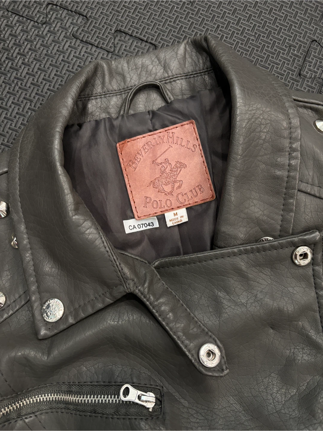 Beverly Hills Polo Club Faux Leather Studded Jacket - photo 3