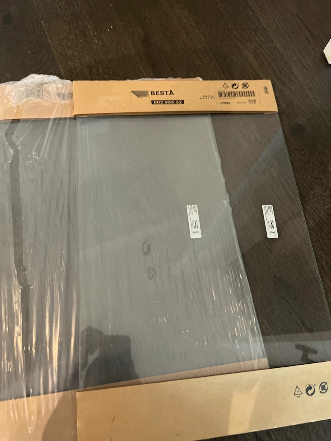 IKEA BESTA Glass Top Panel x2
