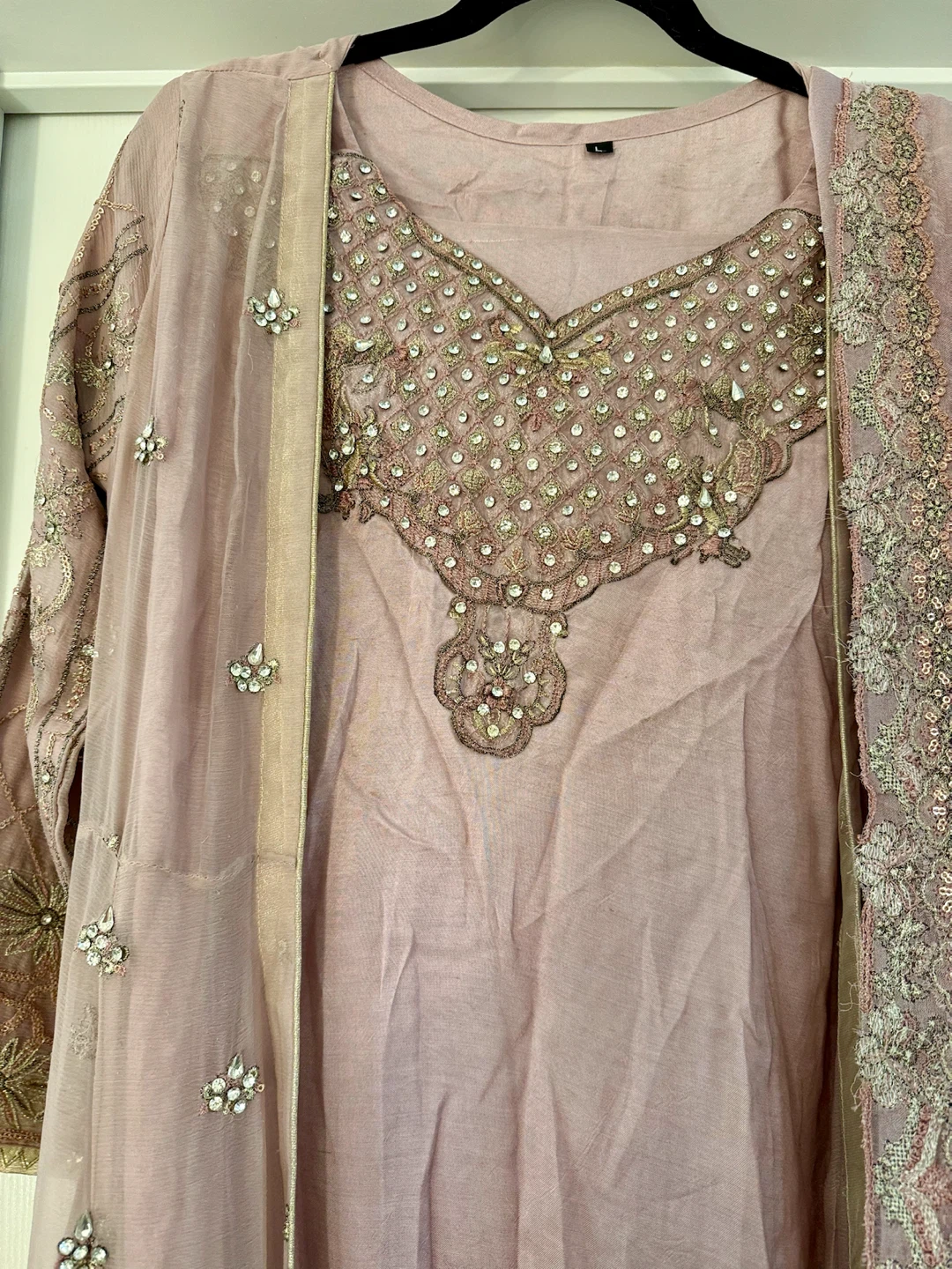 Embroidered Pink Three-Piece Outfit - photo 3