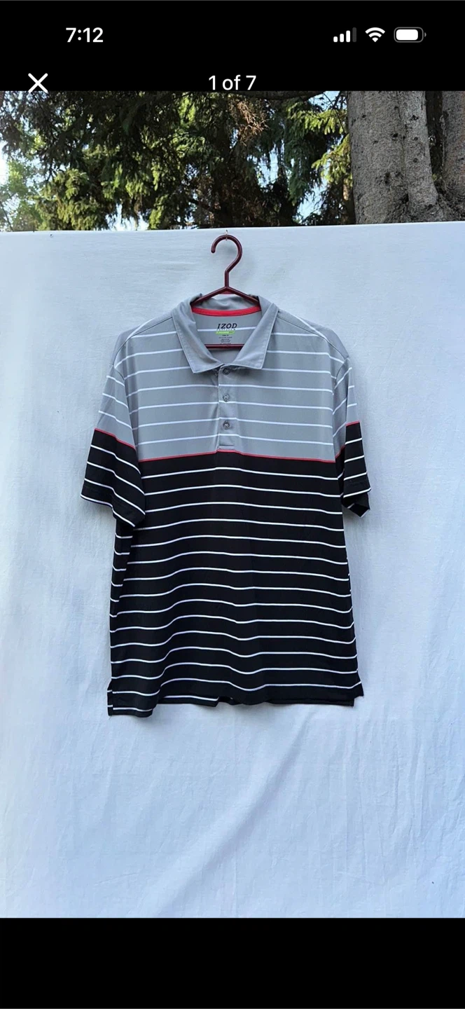 Izod Striped Polo Shirt