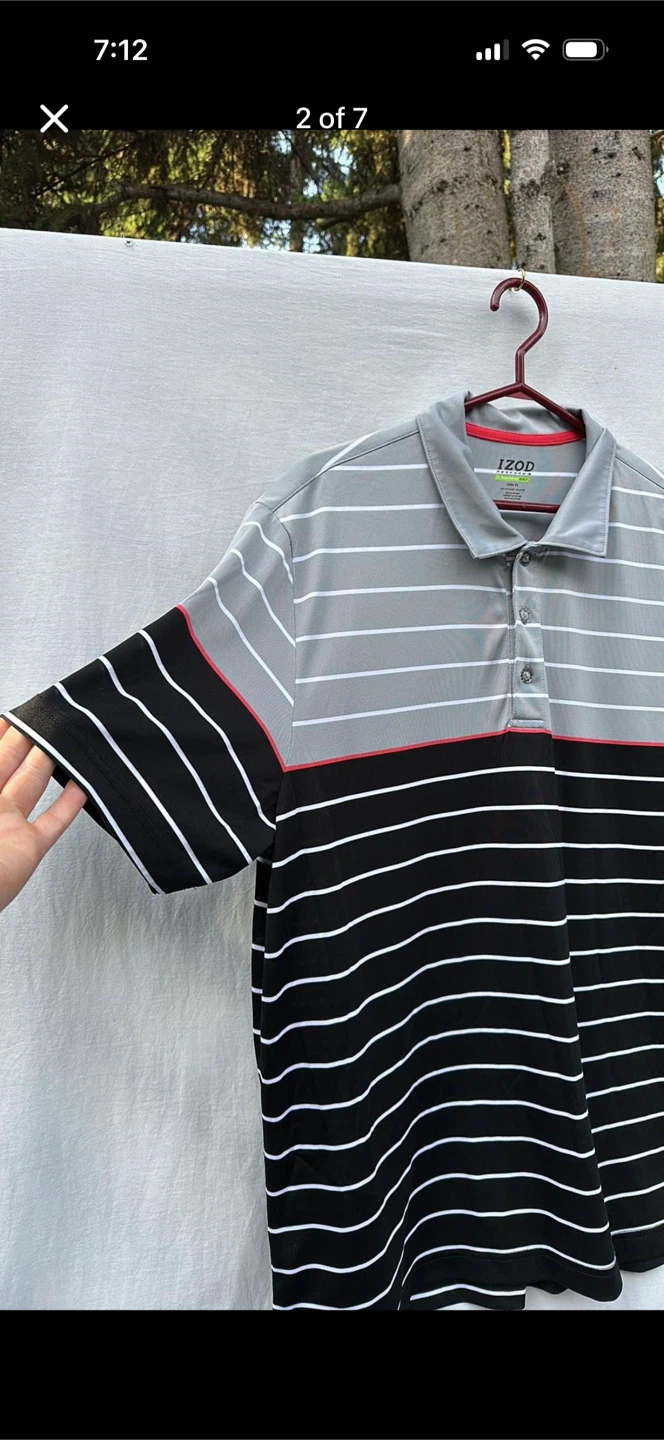 Izod Striped Polo Shirt - photo 2