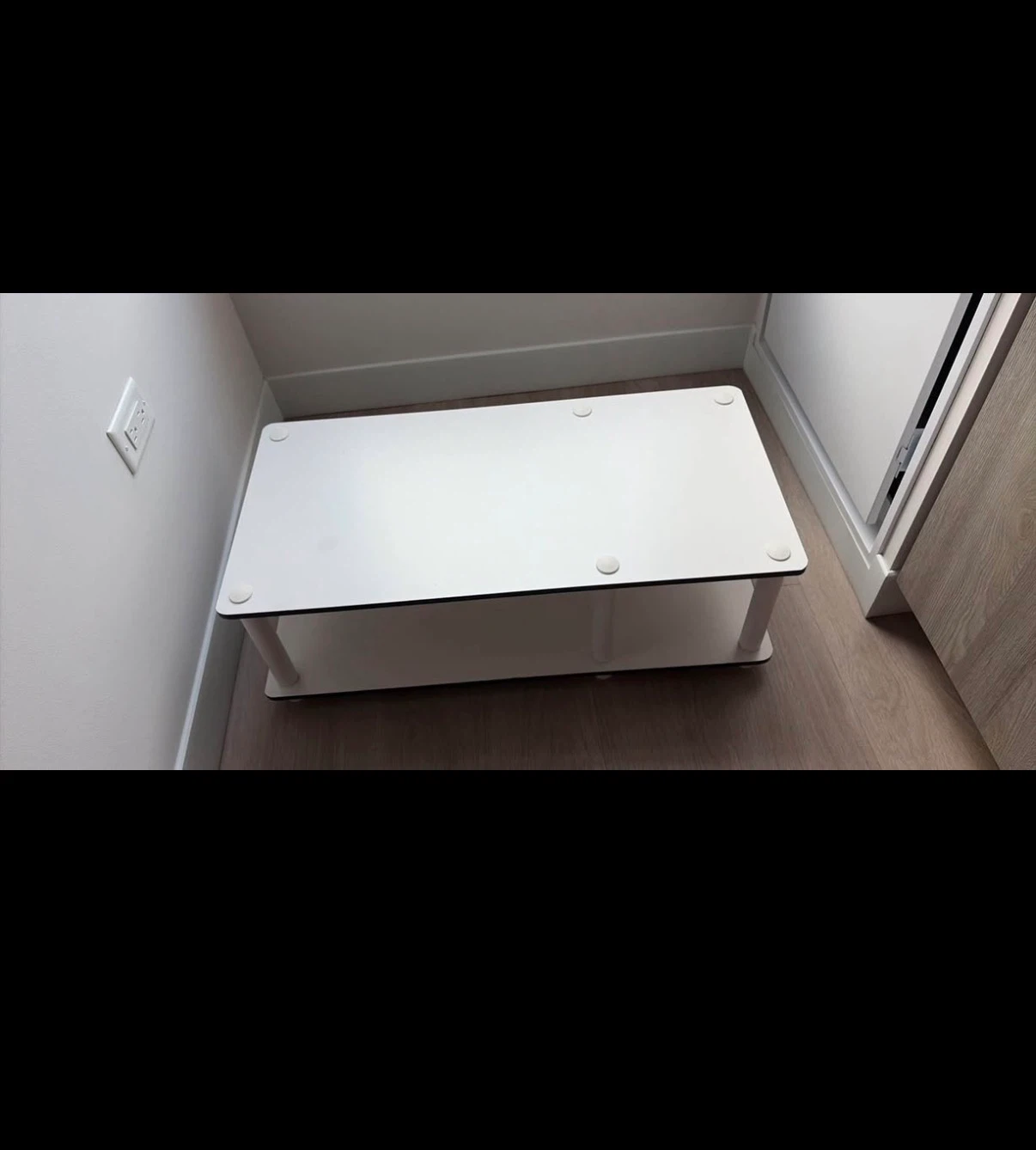 White Two-Tier Low Table - photo 2