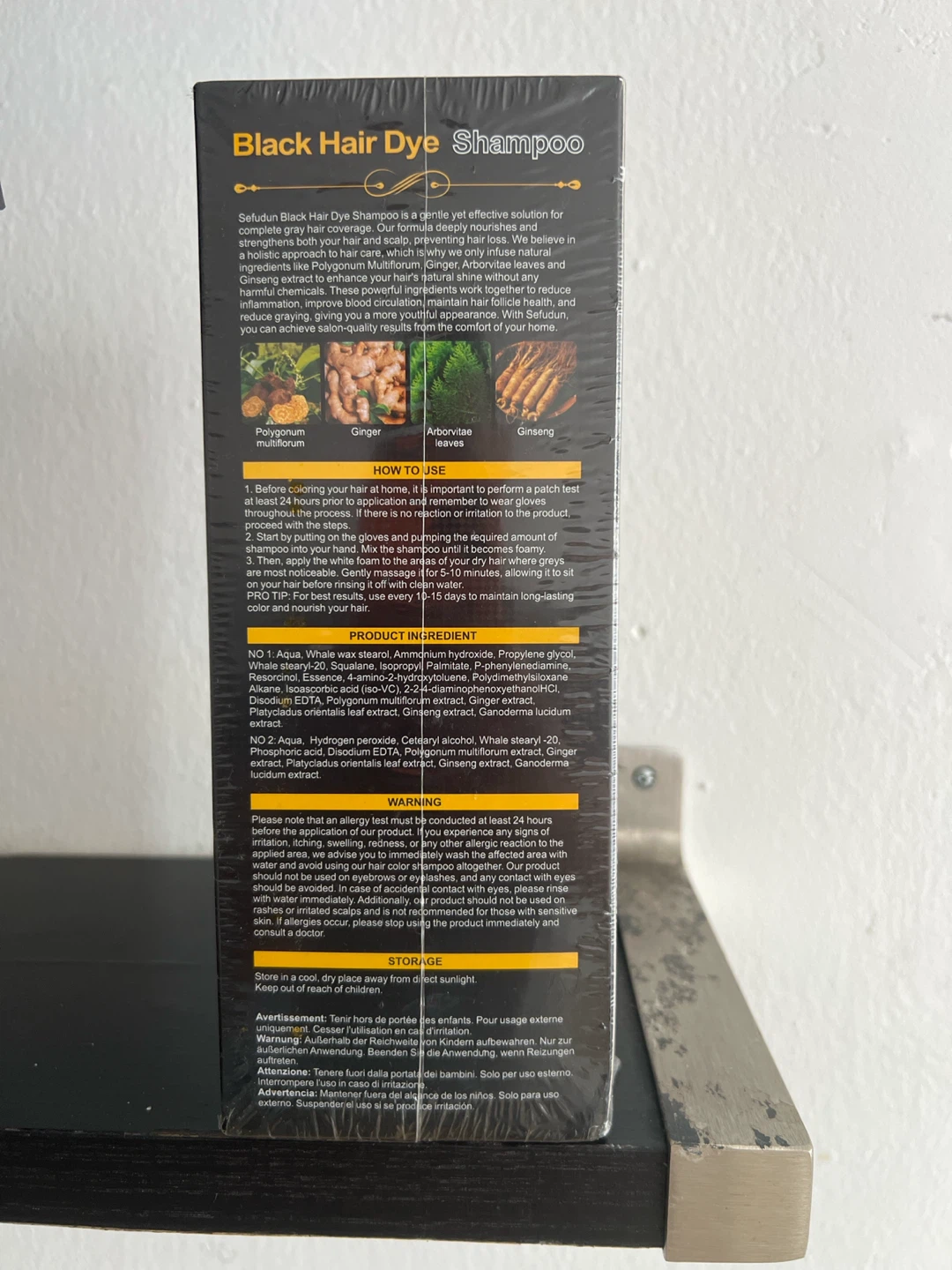 Sefudun 3-in-1 Black Hair Dye Shampoo - photo 3