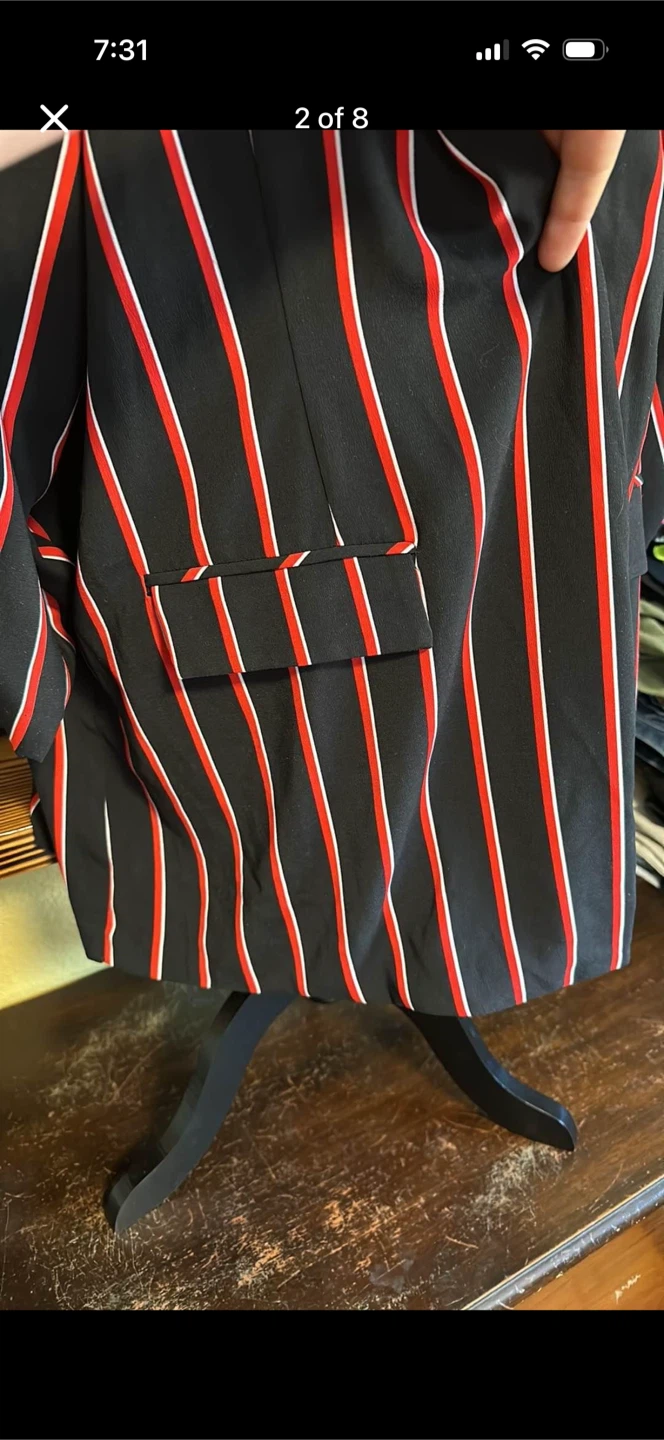 Penningtons In Every Story, Striped Light Open Front Blazer - photo 2