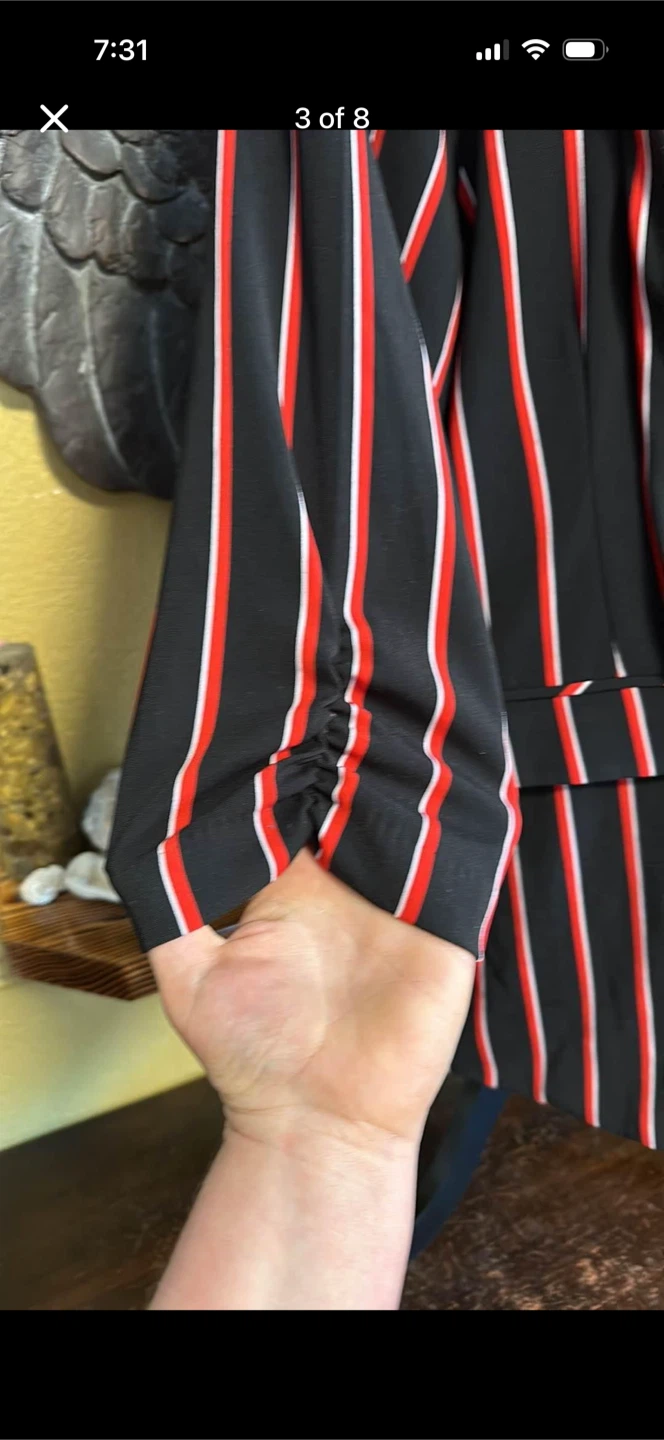 Penningtons In Every Story, Striped Light Open Front Blazer - photo 3