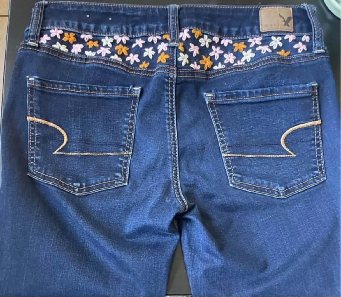 American Eagle Embroidered Jeans