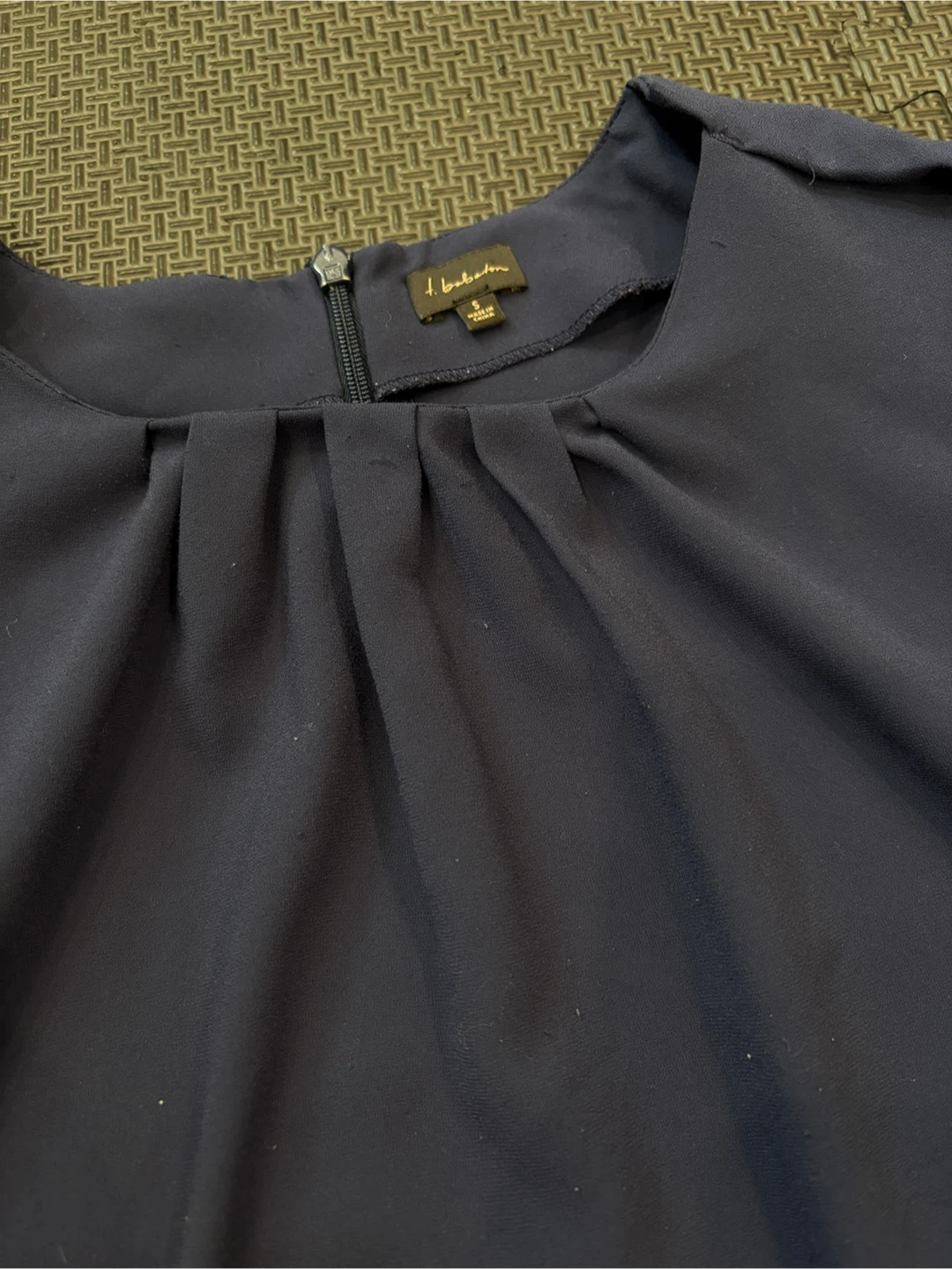 Babaton Navy Short Sleeve Blouse - photo 2
