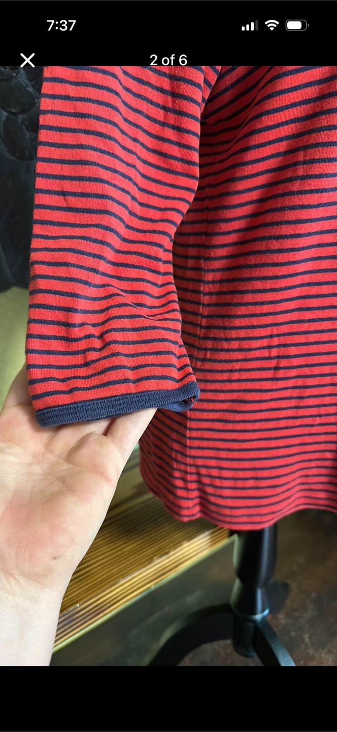 Lord & Taylor Strips 3/4 Sleeve Shirt - photo 2