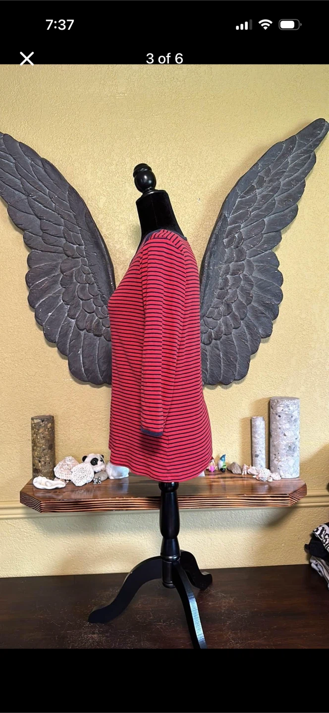 Lord & Taylor Strips 3/4 Sleeve Shirt - photo 3