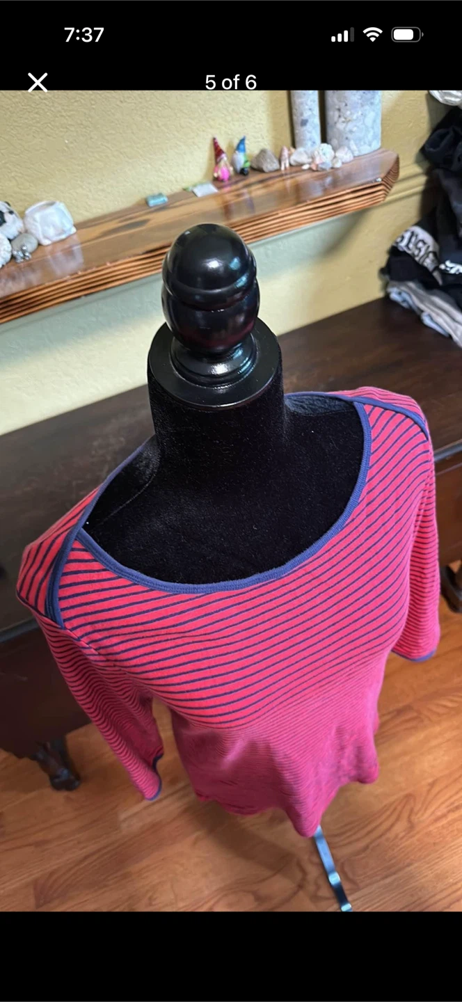 Lord & Taylor Strips 3/4 Sleeve Shirt - photo 5