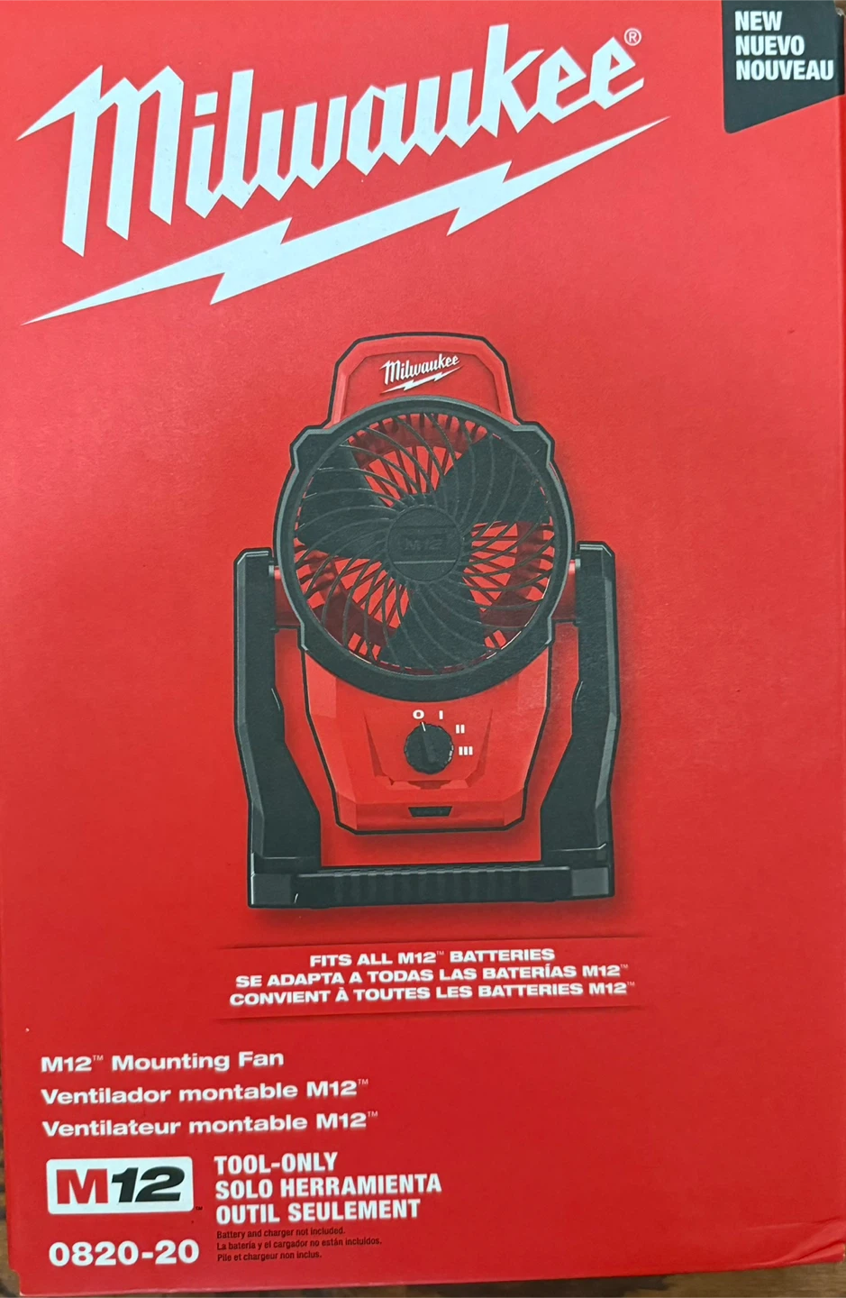 Milwaukee M12 Mounting Fan 0820-20