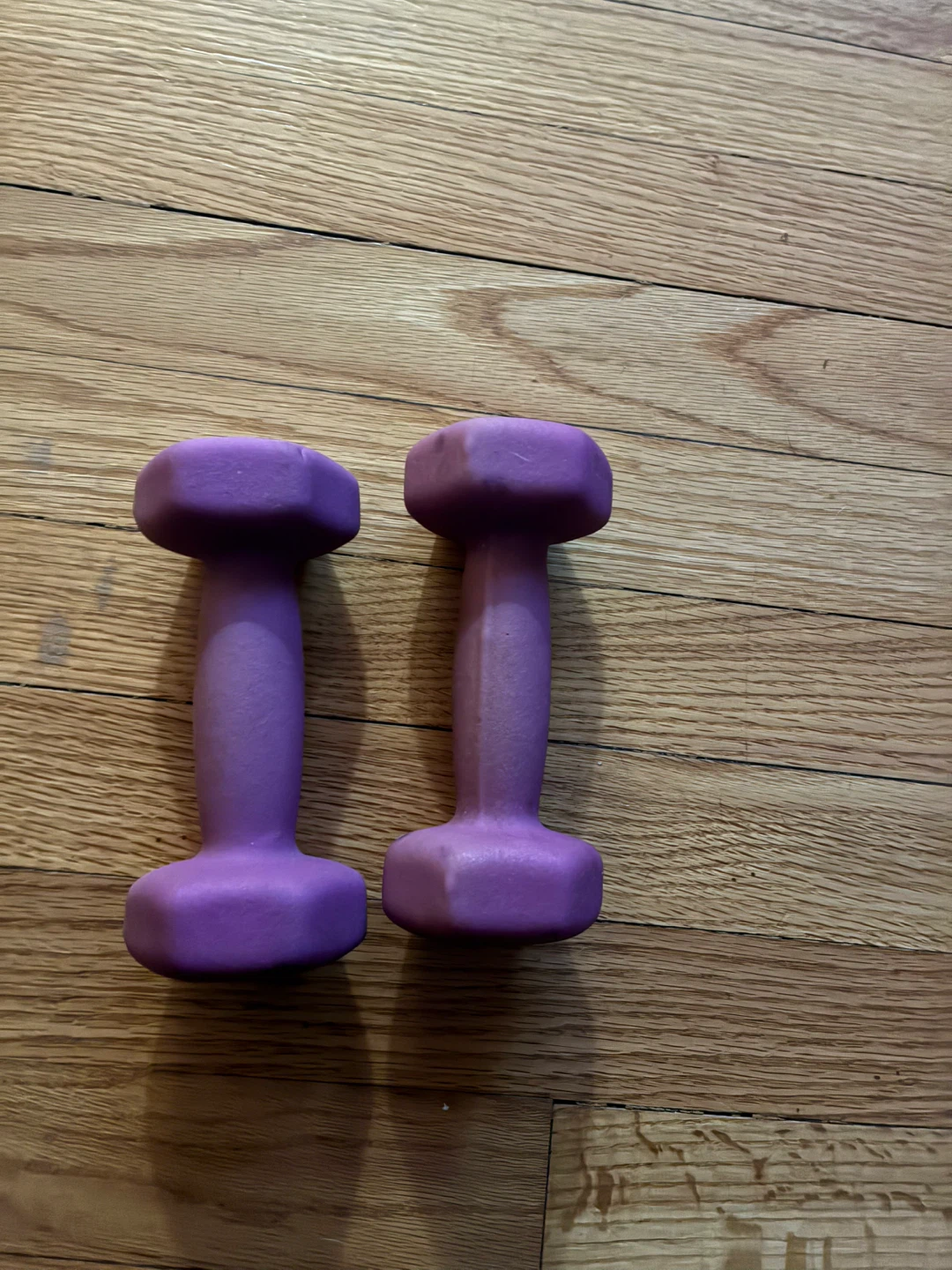 Pair of Purple Neoprene Dumbbells - photo 2