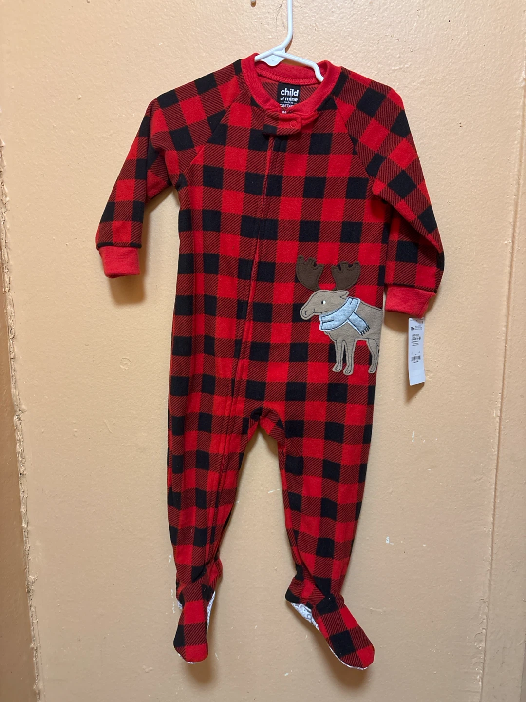 🏈Child of Mine by Carter's Fleece Footie 18M