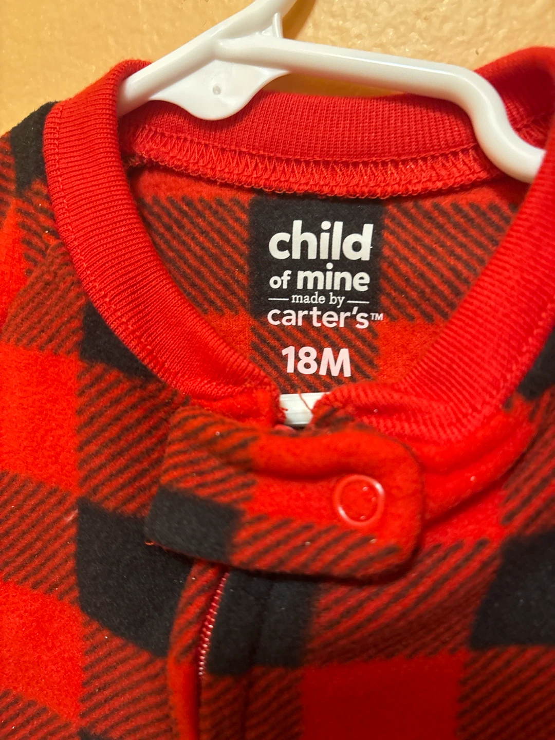 🏈Child of Mine by Carter's Fleece Footie 18M - photo 2