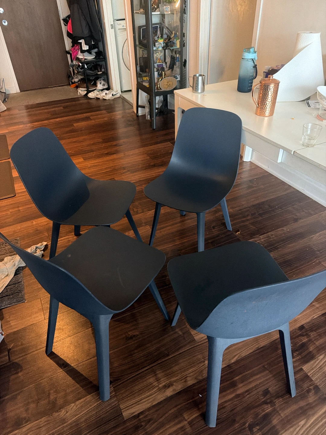 Set of 4 Modern Charcoal Dining Chairs- Ikea chair for sale