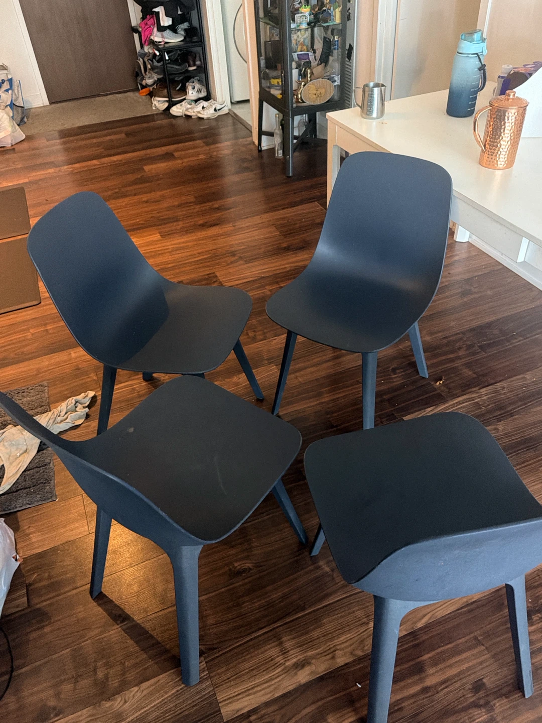 Set of 4 Modern Charcoal Dining Chairs- Ikea chair for sale - photo 4