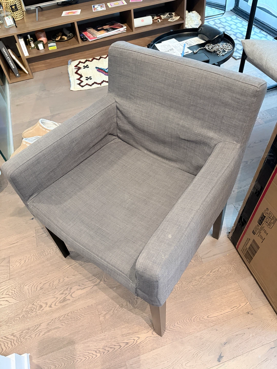 Grey Upholstered Armchair - photo 2