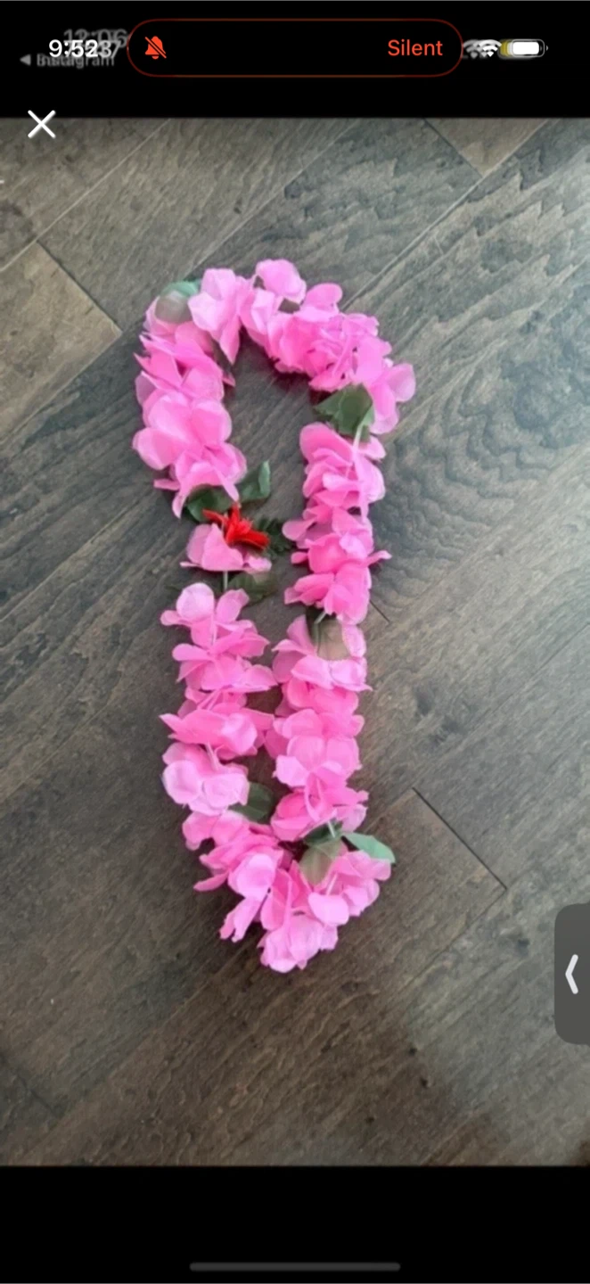 Pink Floral Lei Necklace 🏈