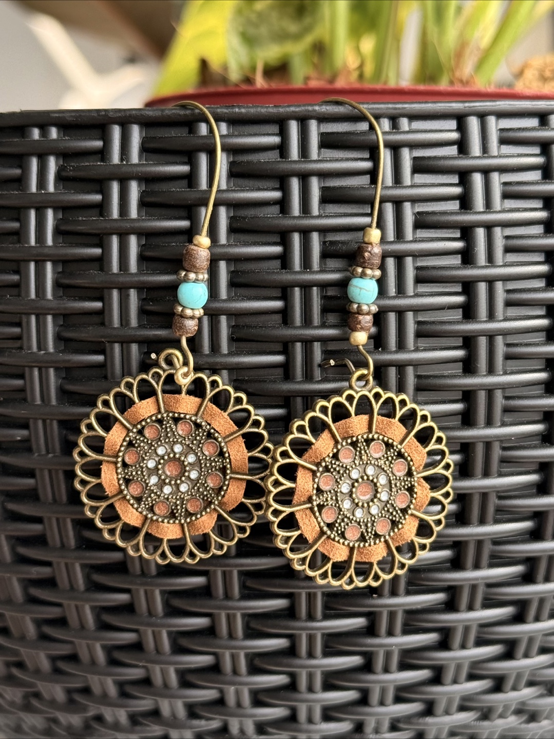 Boho Style Flower Dangle Earrings 🎃 | NEW - photo 2