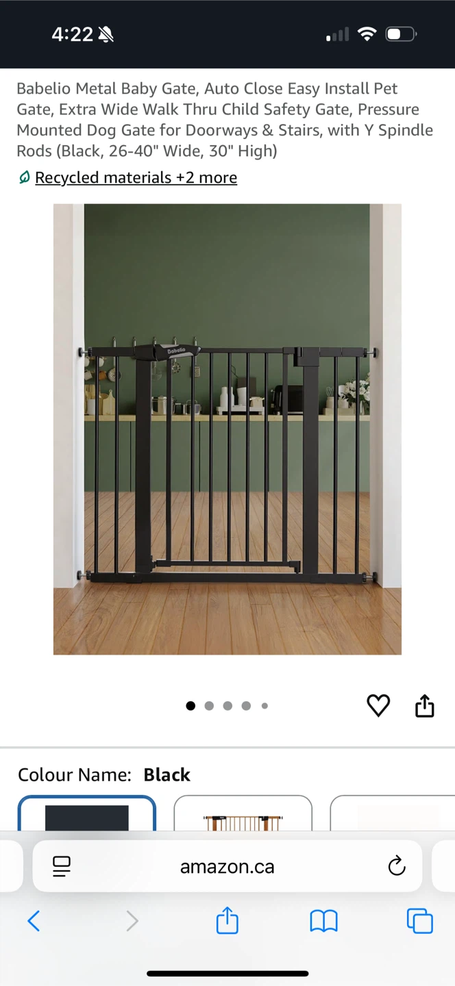 New Babelio Metal Baby and Pet Gate