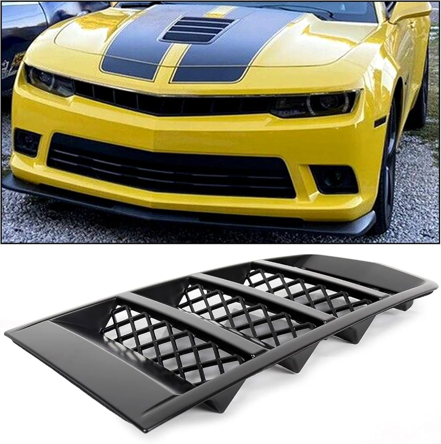 ECOTRIC Hood Scoop Vent Grille for 2014/2015 Camaro - BN