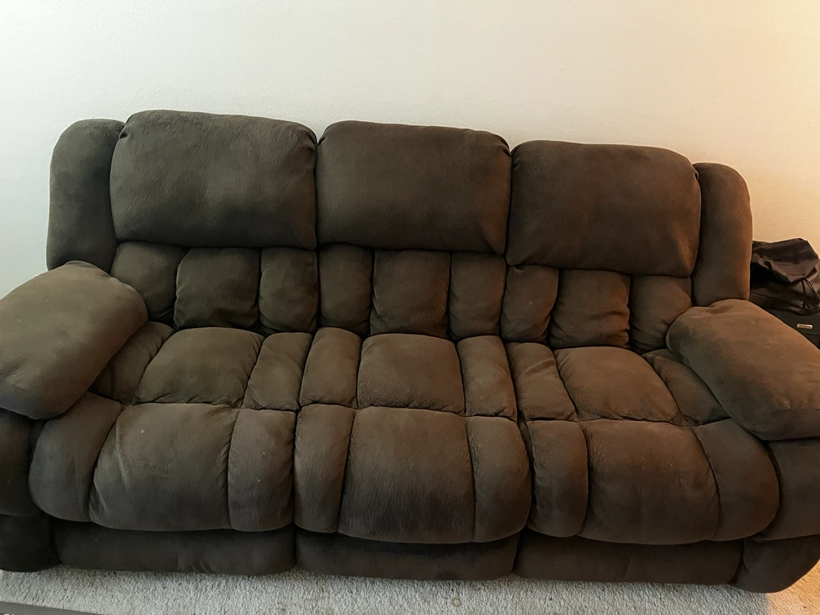 Three-Seater Reclining Sofa, Brown