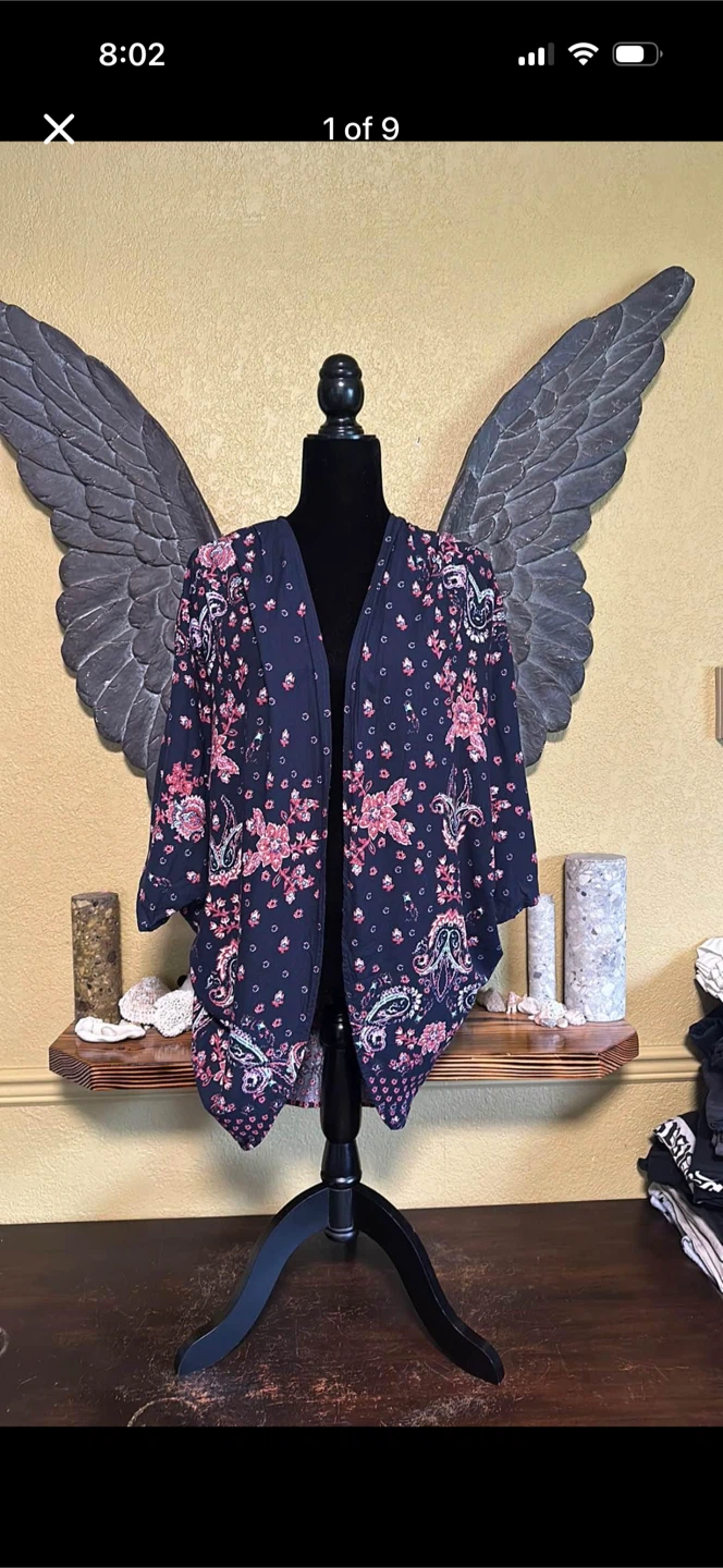 Ardene Floral Open Front Cardigan Sweater