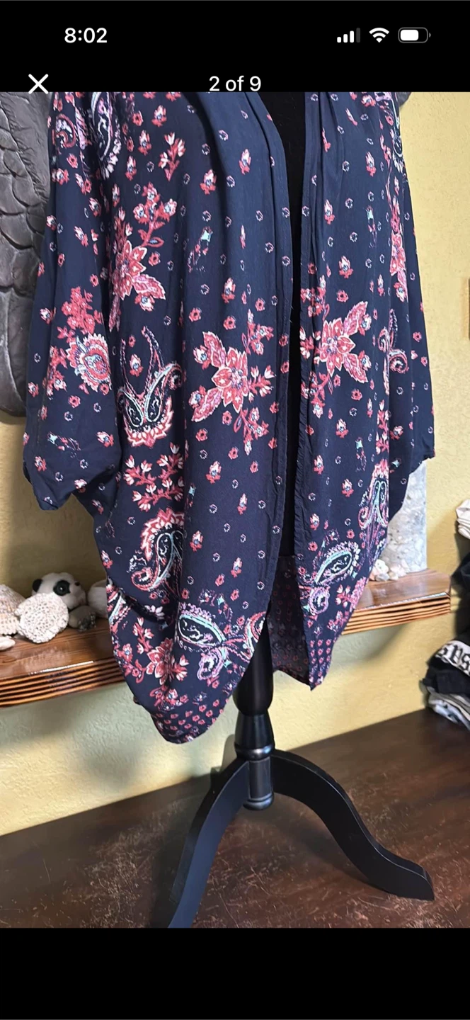 Ardene Floral Open Front Cardigan Sweater - photo 2