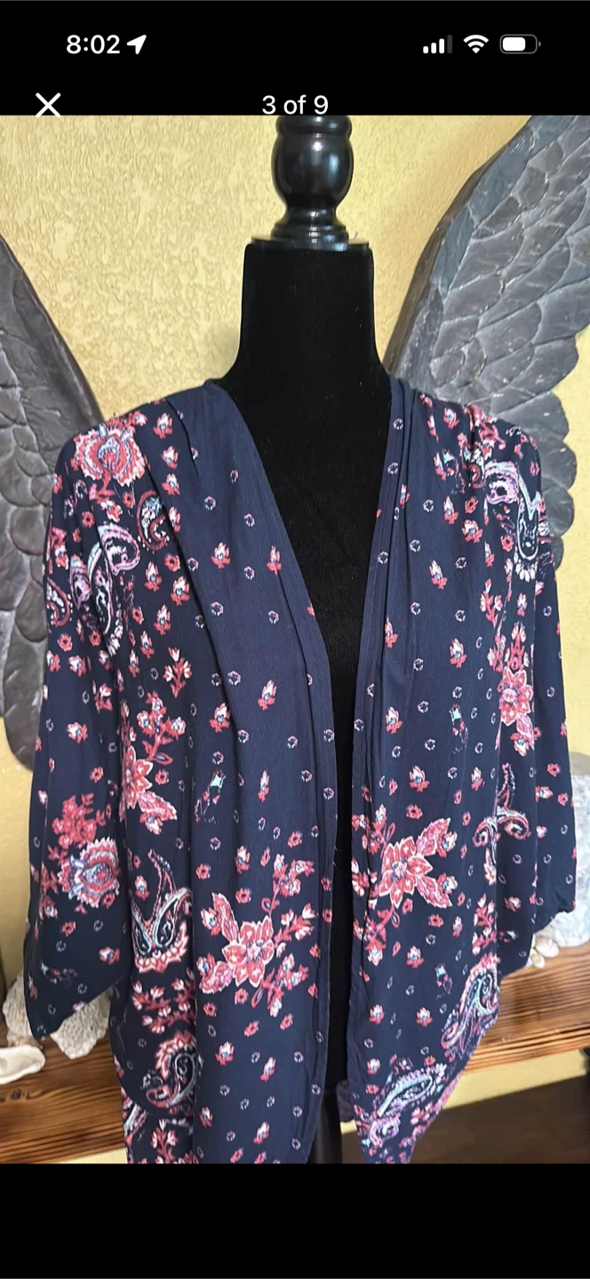 Ardene Floral Open Front Cardigan Sweater - photo 3
