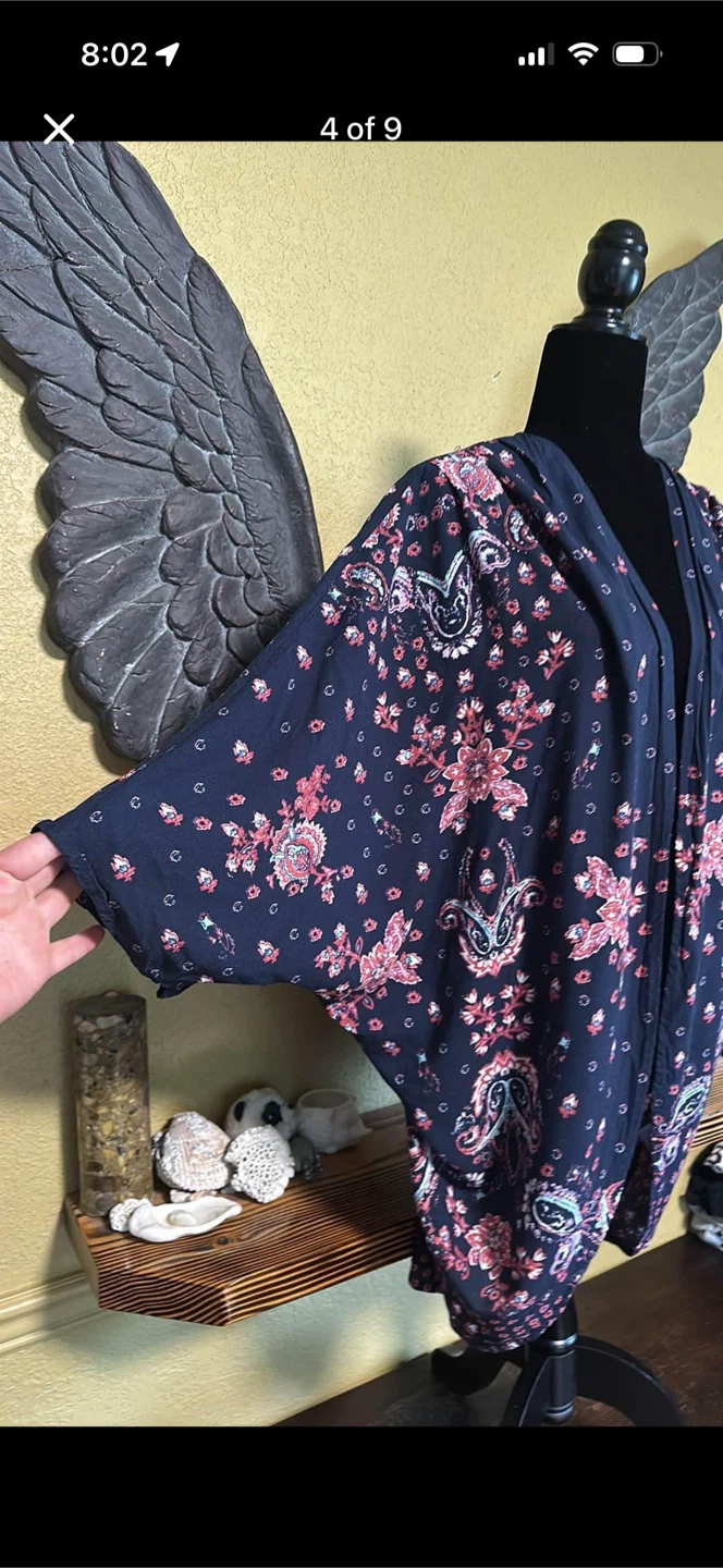 Ardene Floral Open Front Cardigan Sweater - photo 4