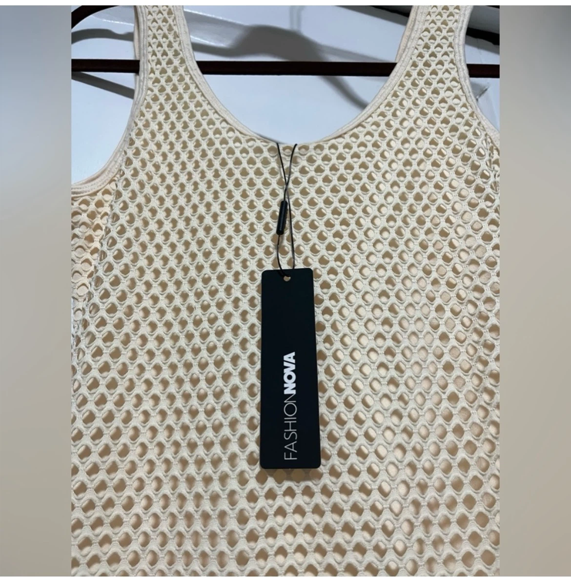 Fashion Nova Cream Mesh Dress🏈 - photo 2