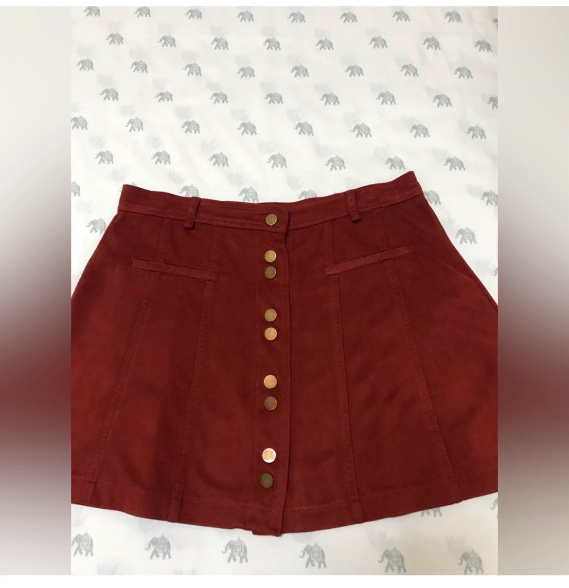 Zara Trafaluc Red Button-Down Mini Skirt🏈 - photo 2