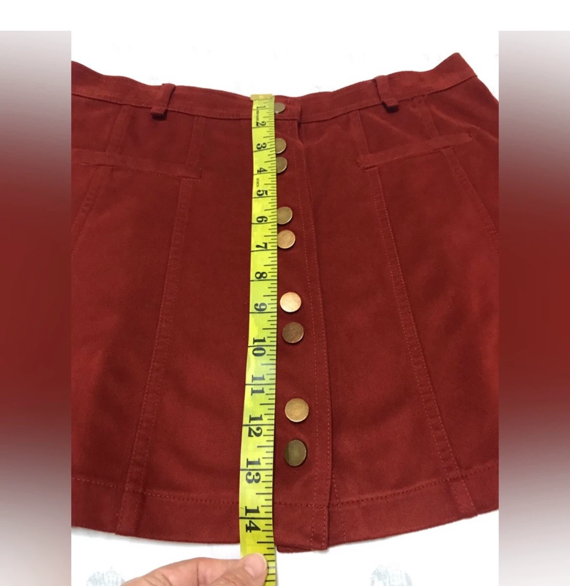 Zara Trafaluc Red Button-Down Mini Skirt🏈 - photo 5