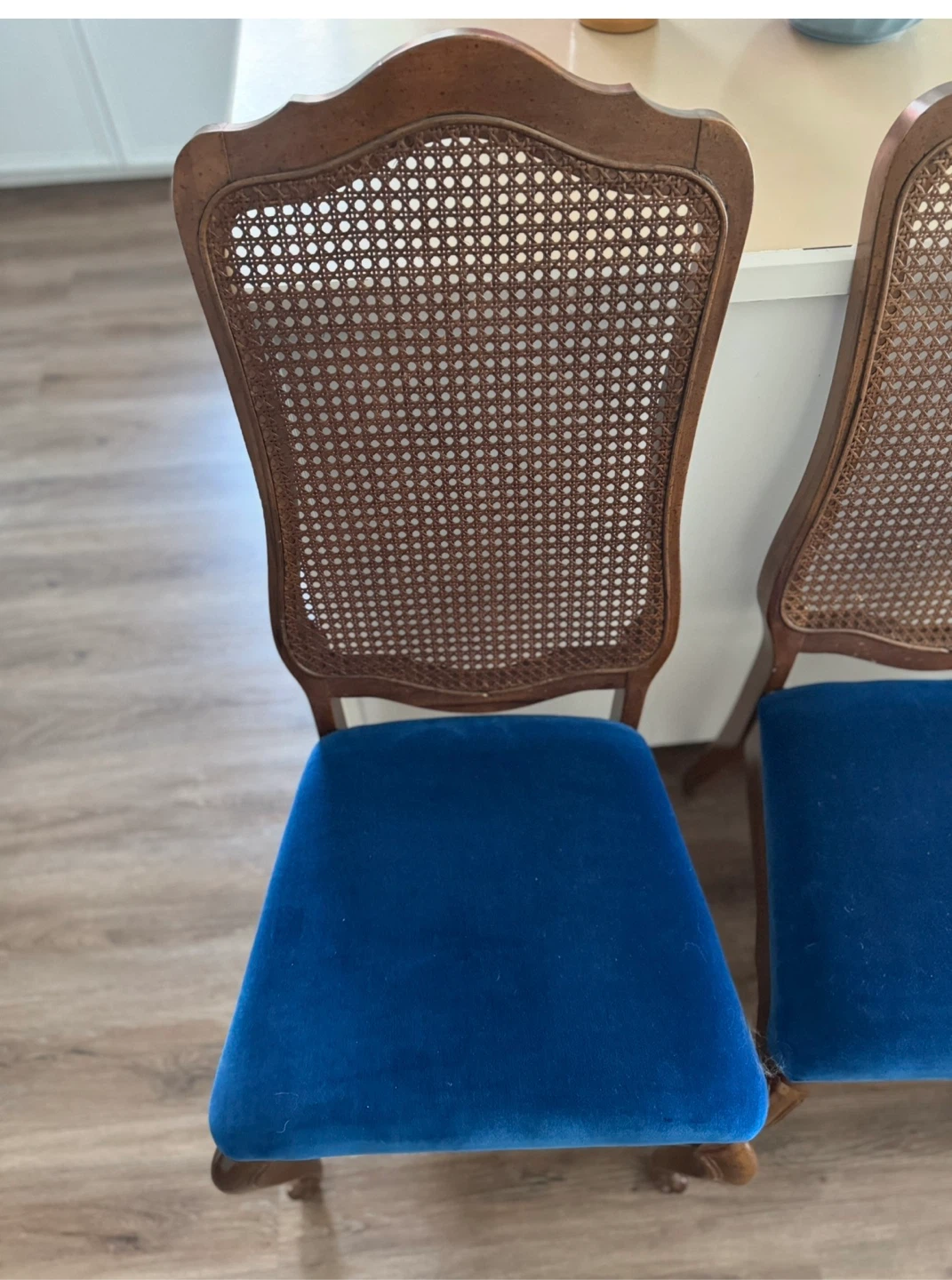 6 Vintage Cane Back Dining Chairs - photo 3