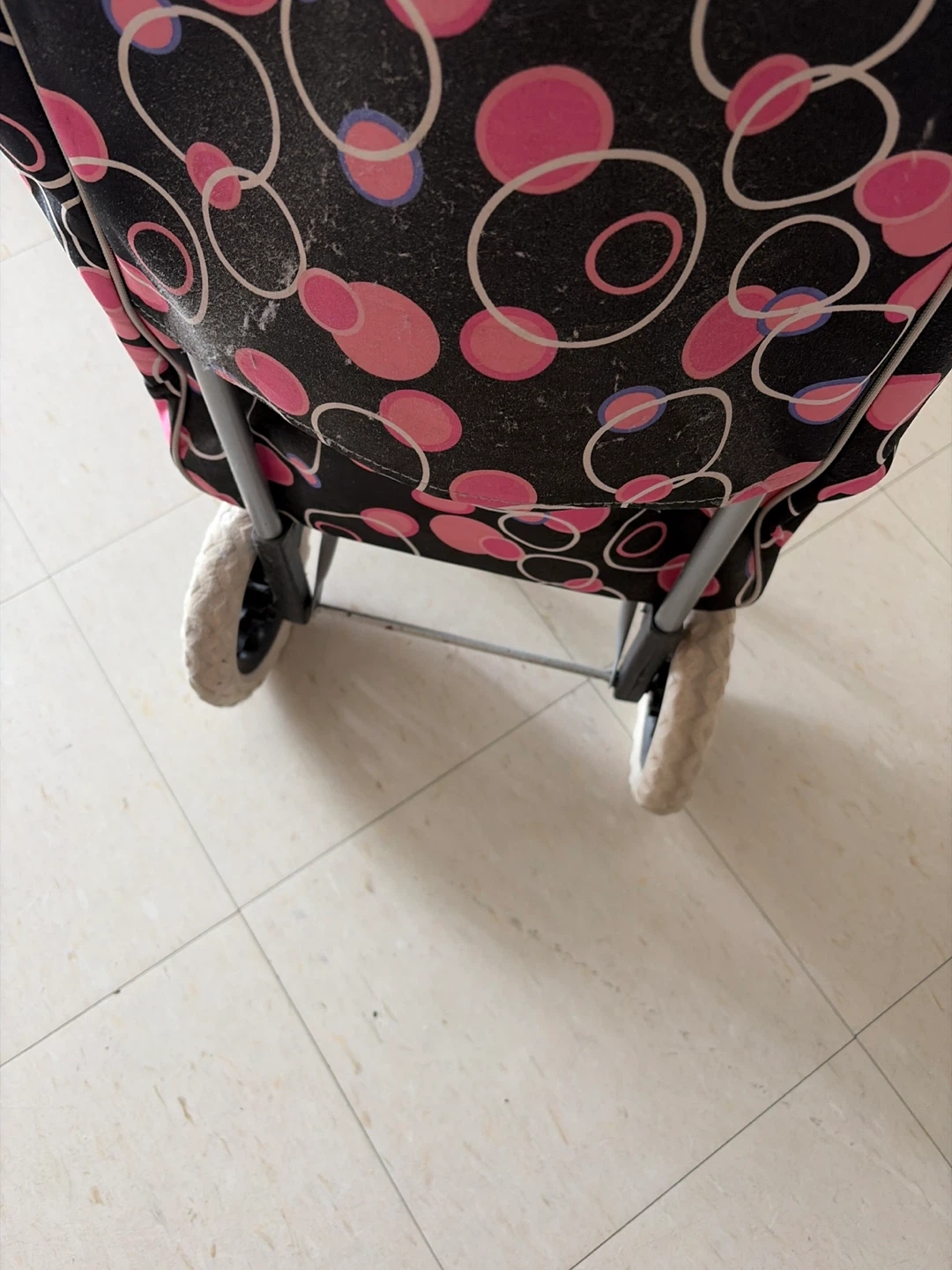 Rolling Shopping Cart with Patterned Bag - photo 5