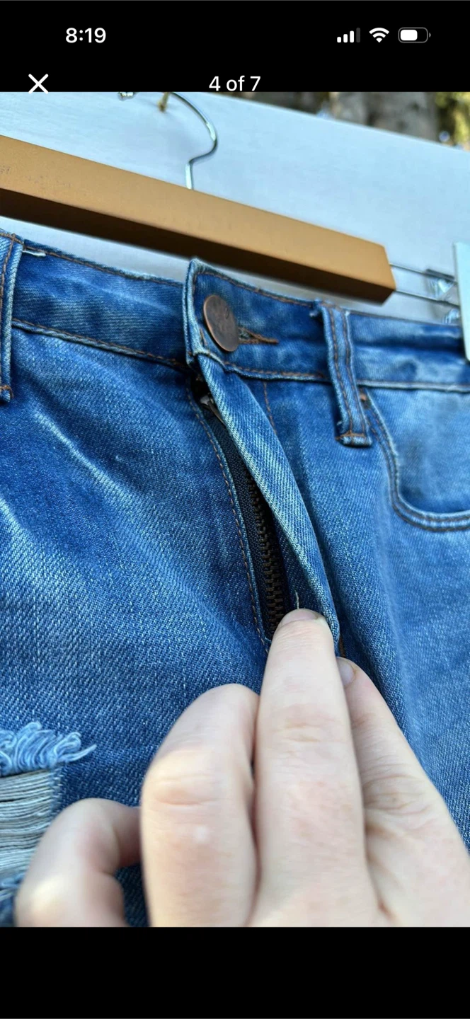 Seductions Sirens Distressed Jean Denim Skirt - photo 4
