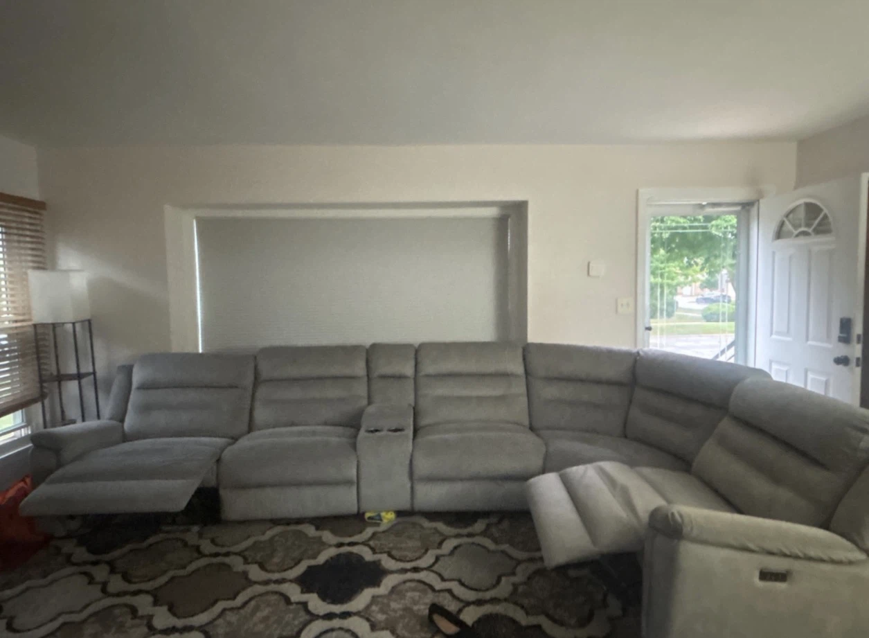 Gray Sectional Reclining Sofa - photo 2